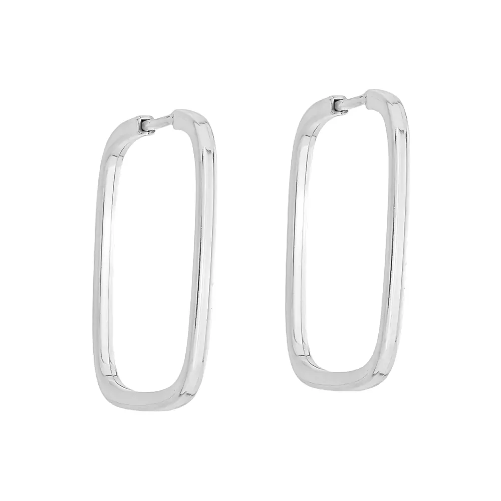 Brinco de Argola Quadrada em Prata 925 - imagem 1